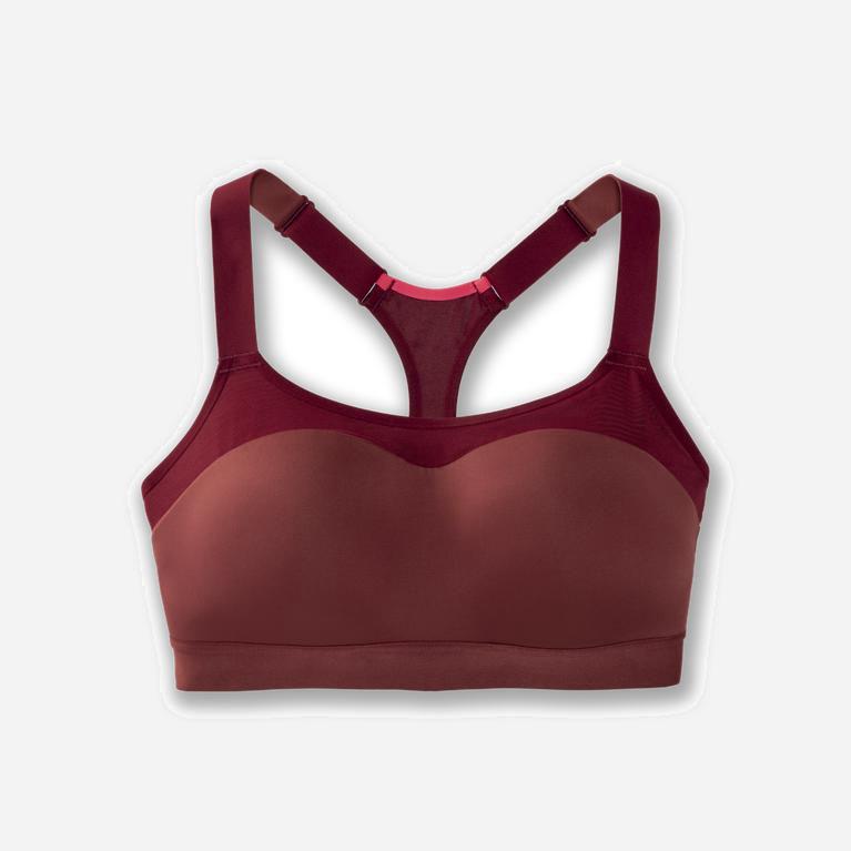 Brooks Dare Racerback Womens Running Bra Ireland Burgundy/Terracotta/Deep Terracotta (DRYU-20613)